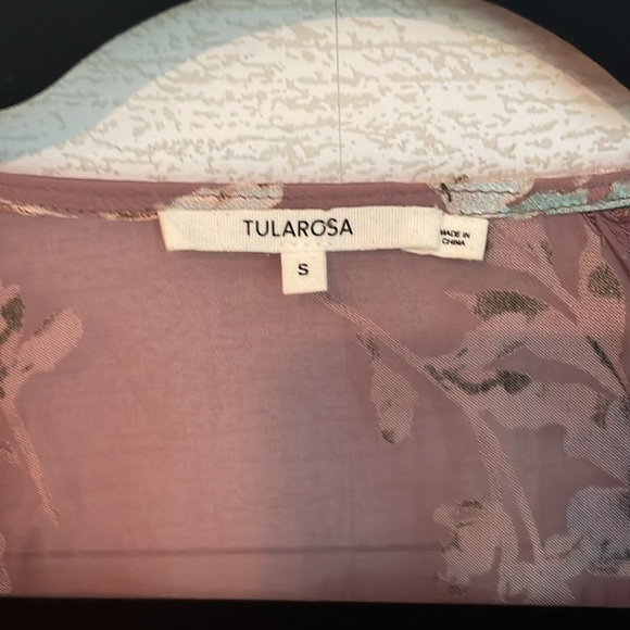 Revolve Tularosa Robin Dress in Mauve Floral party 2 piece wrap dress size Small - Picture 4 of 10